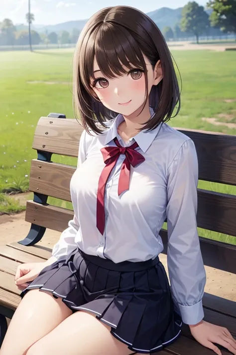 anegasaki nene, shiny brown short hair, beautiful brown eyes, smiling face, sparkling pupils, (fine grain), highly detailed eyes, highly detailed face, highly detailed eyes,, (masterpiece:1.2, best quality), ((only1 girl)), cowboy shot,cowboy shot,, 




 ...