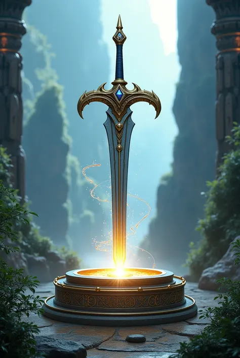 Legendary Sword, plug on the altar, sword in the fantasy world