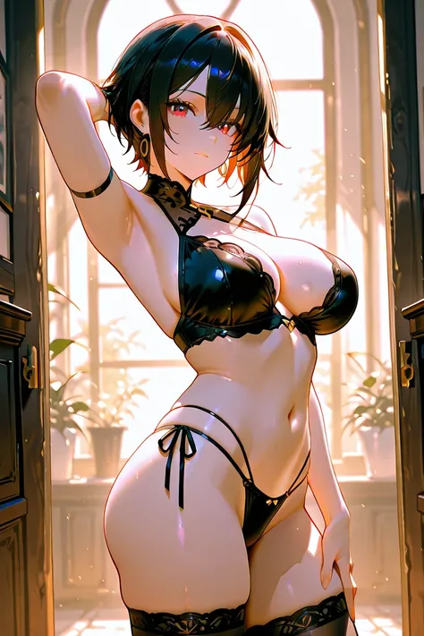 Greatest Masterpiece, Highest quality, Highest quality, official art, beautiful、Midea:1.2)、RAW quality、beautiful顔、Perfect round ass、( accurate and detailed human body:1.5), fit and body、PALE SKIN、 twinkle in both armpits, bright eyes、1 girl、alone、Create a ...