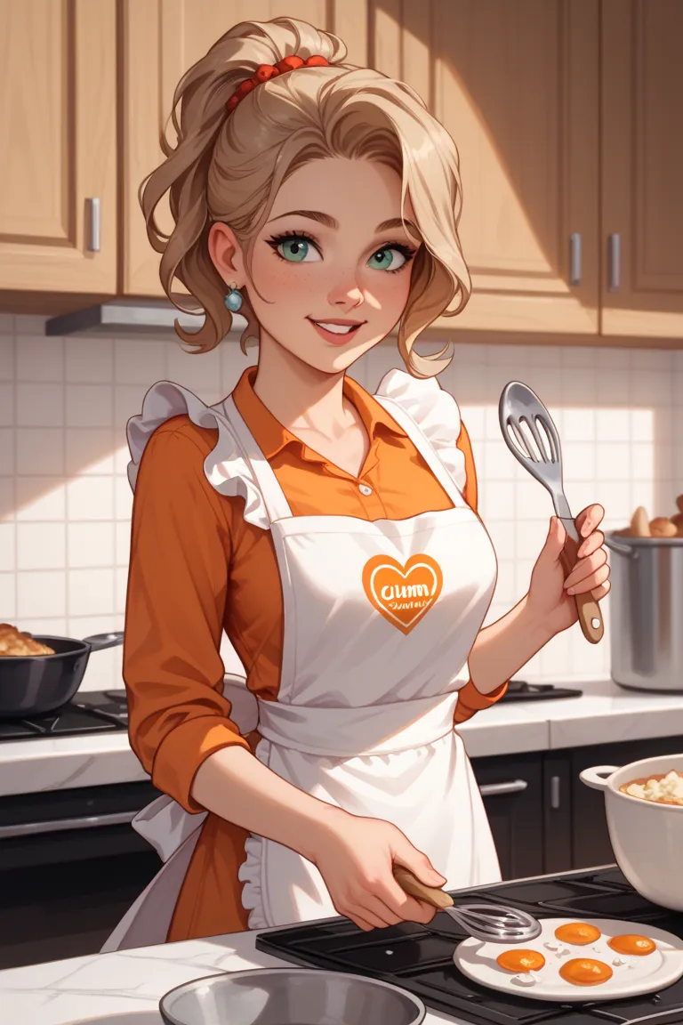 naked aprons　cooking　 girl