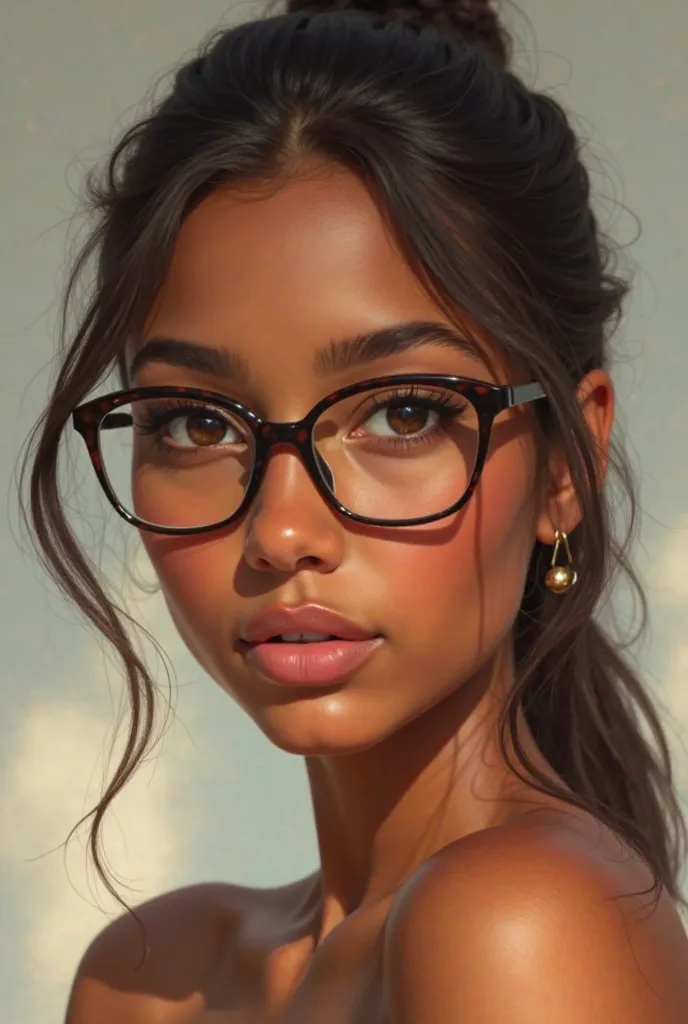 A picture of a brown girl wearing glasses is ugly