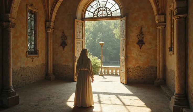 In a convent are the Discalced Carmelites, there was a large patio and a
Magnificent sun came in through the large open windows that overlooked gardens where the Barefoot Carmelites walked, sometimes naked, sunbathing.

Juliette She was one of those Carmel...