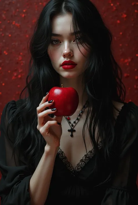 ((RAW photo),  absurd, ( absurd resolution)), masterpiece, best quality, (Extremely detailed 8k unit CG wallpaper), ( lipstick best illustration), ( best shade ), Realistic lighting, detailed and beautiful brightness, (( 21 years old)), girl, long black ha...