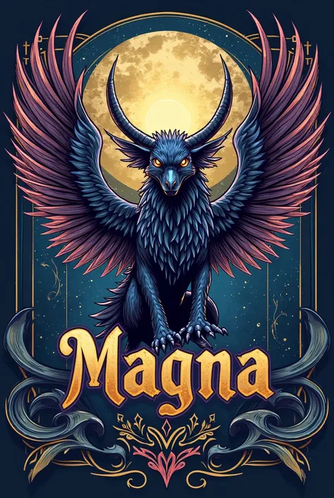 Could you help me create a label for a bottle of my craft beer called “magna”