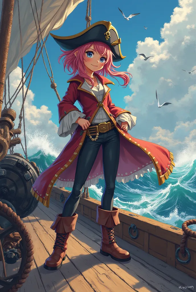 Adapting the character of Edith as a pirate in the anime sketch