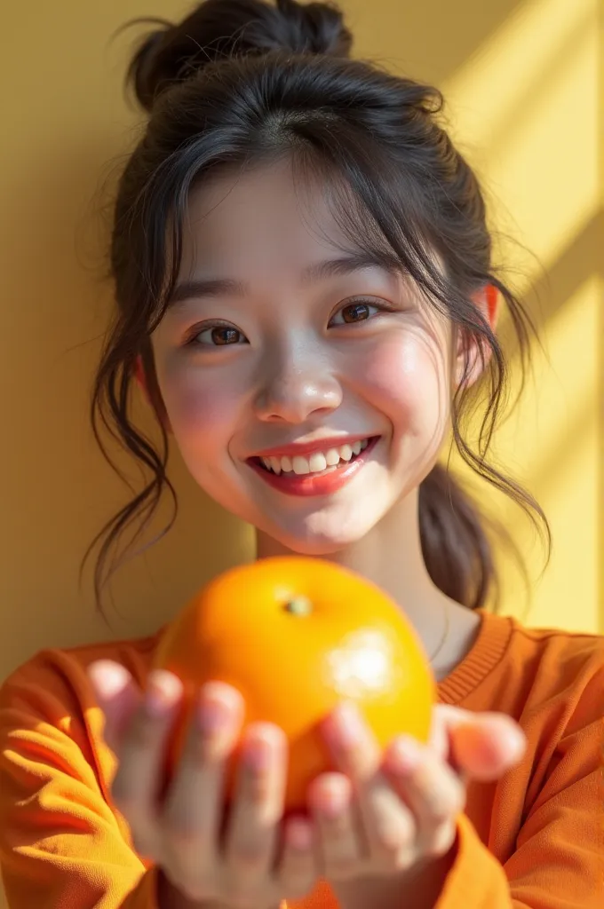 Orange in cute girl person, The girl promoting Kiyomi Orange 