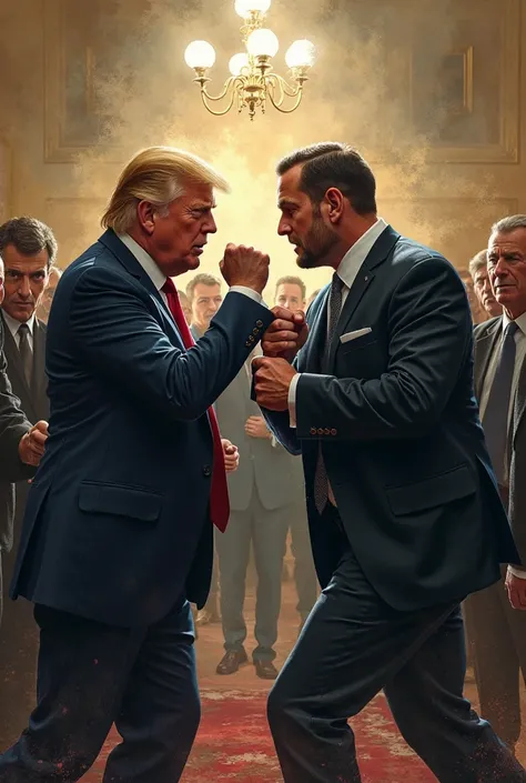 Trump and Zelensky fight 
