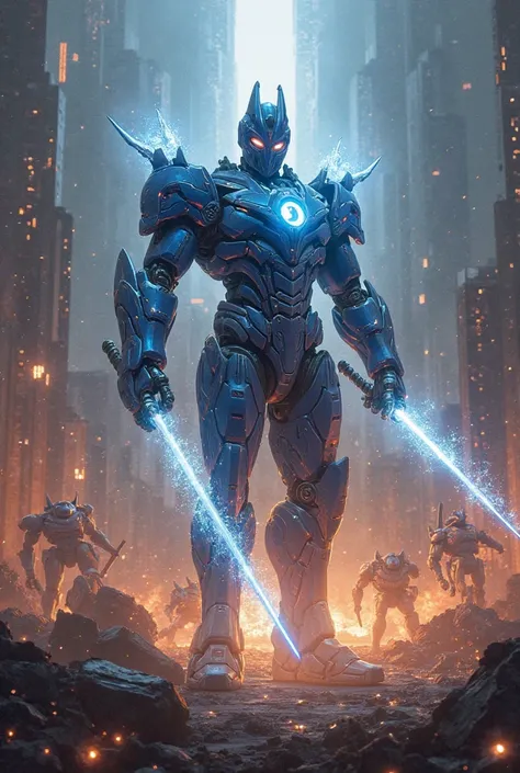 

In the heart of the devastated city, Atlas and Enigma faced each other. The warrior in blue armor Ava from the enemy's sharp attacks, , each blow illuminating the battlefield with sparks of energy.

Enigma advanced, As quick as a flash, but Atlas rotated...