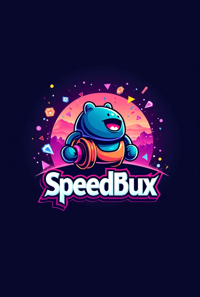 Create a store logo written SpeedBux with a good, high-quality character, For my Discord store.