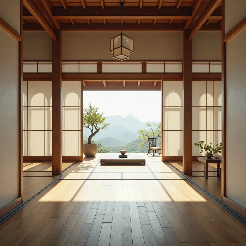 High quality real photo，Japanese Tea Room ，There's nothing in the middle of the room，