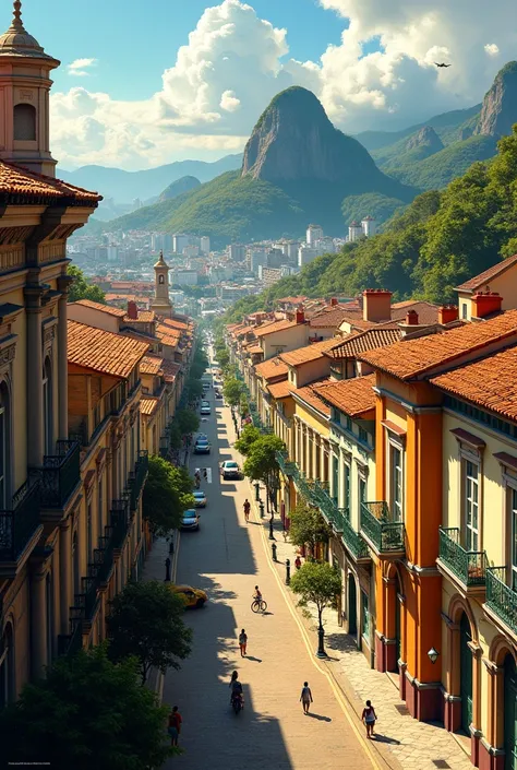 Rio de Janeiro city with colonial architecture