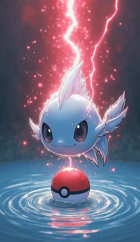 s soon as the Poké Ball makes contact with Aquafinn’s shimmering body, a bright red energy beam bursts out, engulfing the Pokémon instantly. The light wraps around Aquafinn’s sleek, light blue fish-like form, its silver fins flickering one last time before...