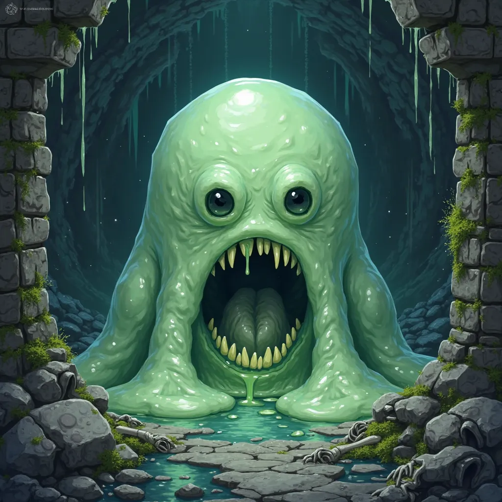 Create an image of an enemy from a turn-based role-playing game , It could be a slime