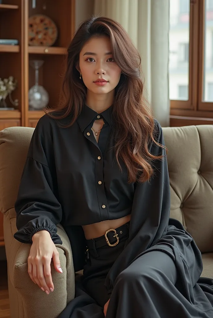 Arab woman sitting on blue sofa wearing black shoes, San Yun-ju, Zia,  Full Body Senxia , Bae Suzy,  Jung Hwa-choi ,  Hwang Seon , park From me, Janice Sun, Jinnah Chan, Lee Ji-eun, Lee Ji-eun, From me, Korean Female Fashion Model, Song Hye-kyo