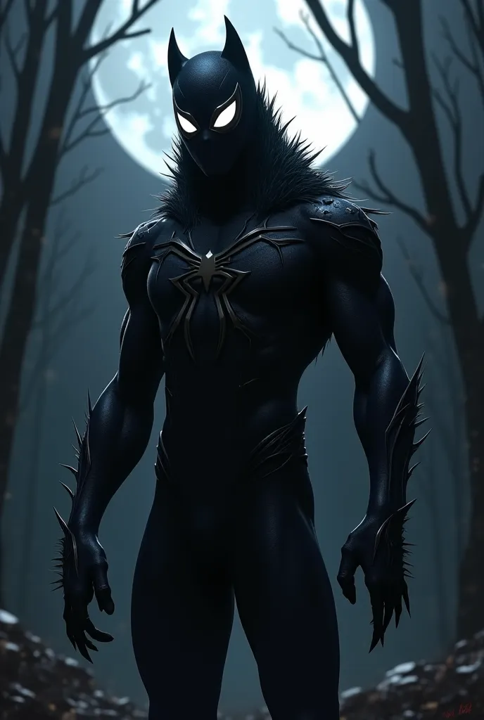 Black Spider man in  wolf