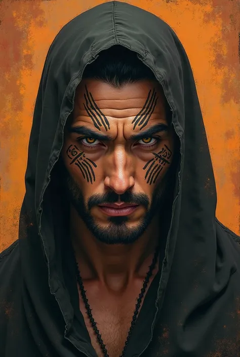 Delet the face hair and try to make the vibe more look moroccan and the guy littlebit have handom evil face with face tattoos