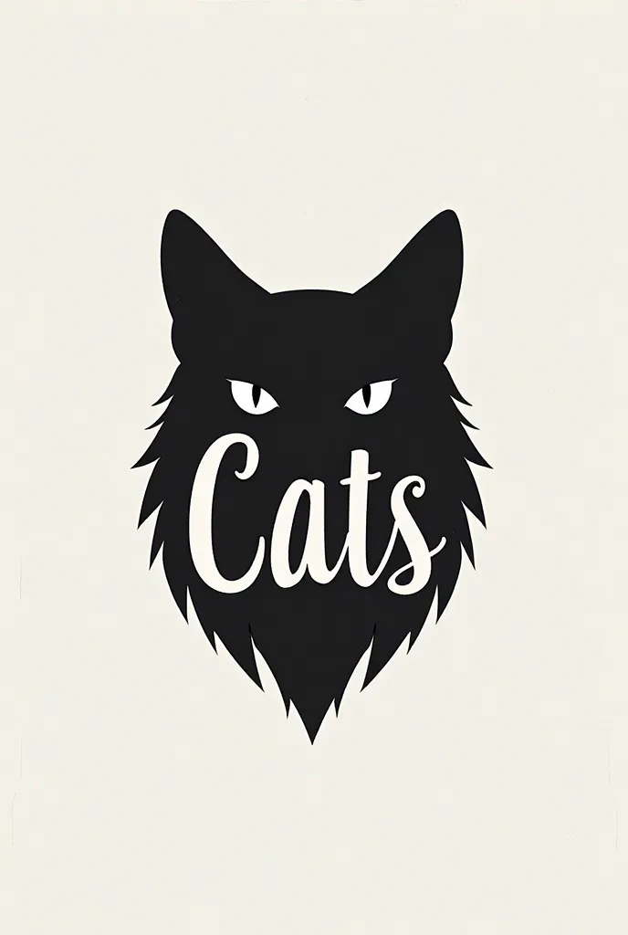 Create a minimalist logo where you can see the silhouette of a black cat and that together there is a basketball and has the text that says "Black Cats "