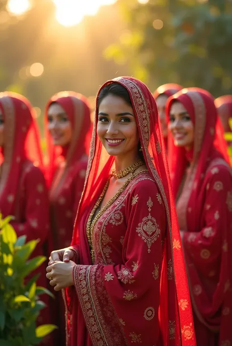 A group of beautiful and happy women in Saudi dress