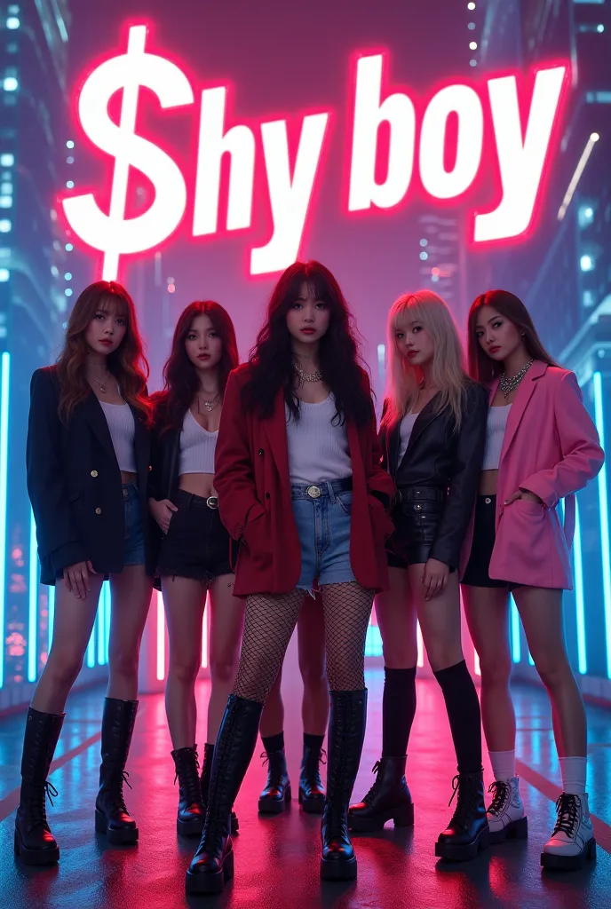 A kpop album with SEVEN girls called "$hy B0y" 