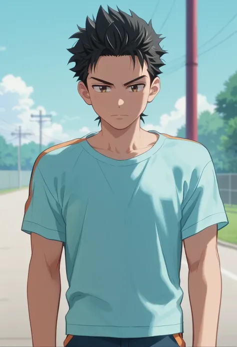 masterpiece, best quality, , anime screencap, anime coloring, , , 1boy, solo, male focus, subaru_natsuki, black hair, brown eyes, short hair, natsuki subaru, hair slicked back, , ,