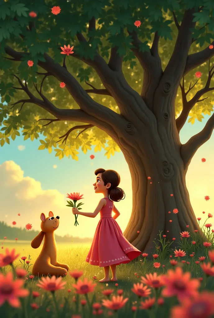 A  in animation, At the end of the picnic, the magic tree presented Lila with a flower that never wilted. , she thanked everyone and returned home, carrying with her the memory of the magical picnic and the certainty that the real magic lies in the little ...