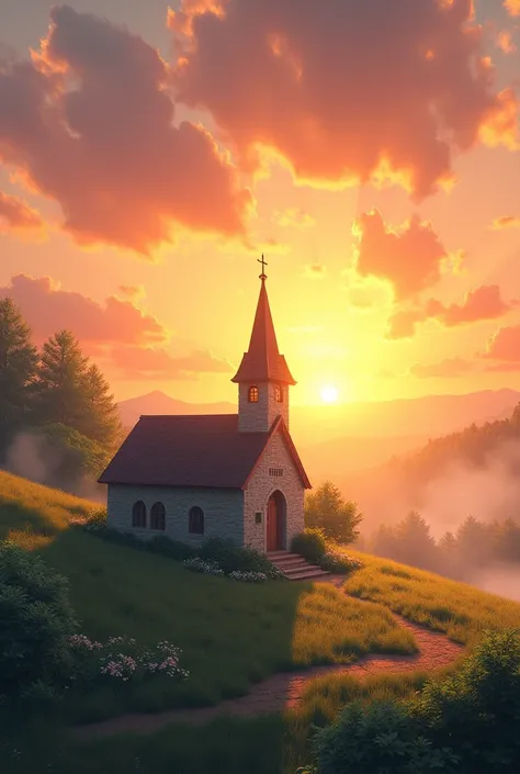 sunrise，Small Church