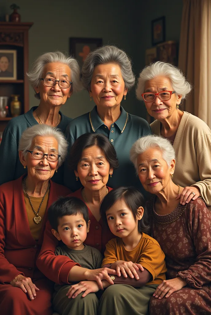 A family made up of 7 grandmother members, mother,Uncle,brother,sister,sister,me too