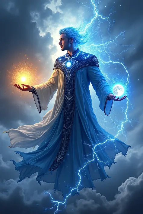 Aessur - Divine Avatar of Heaven
Chaos shape: Black clouds , Storm, Lightning and thunder , poisonous gas. The entire appearance symbolizes Chaos,  destruction , creation and restlessness.
Balance-Form: fell, flowing robe , the outside is light blue and wh...