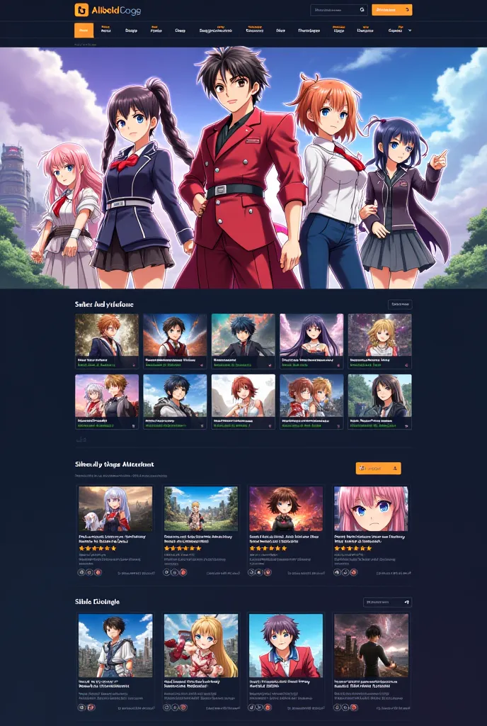 A front end design with interface, watch page, and many more functional pages in miain can make me design an anime site