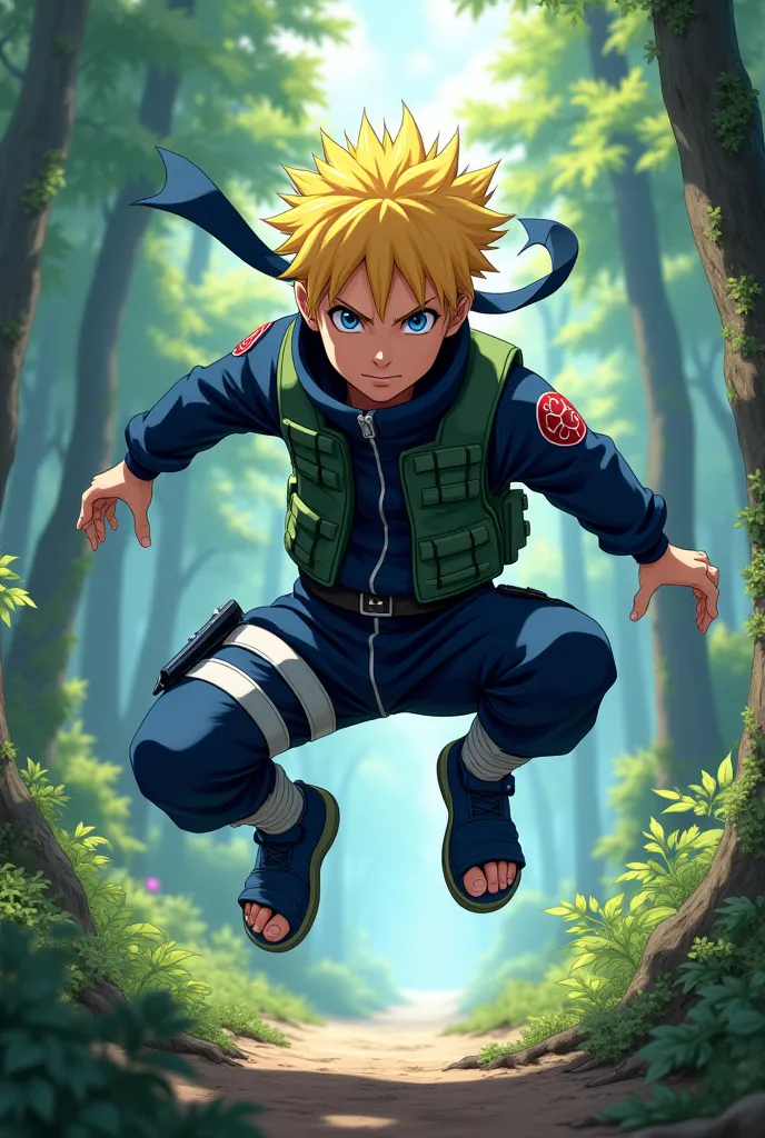 An anime ninja looks like naruto
