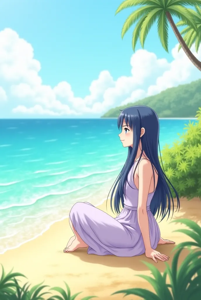 Hinata hyuga on the beach 