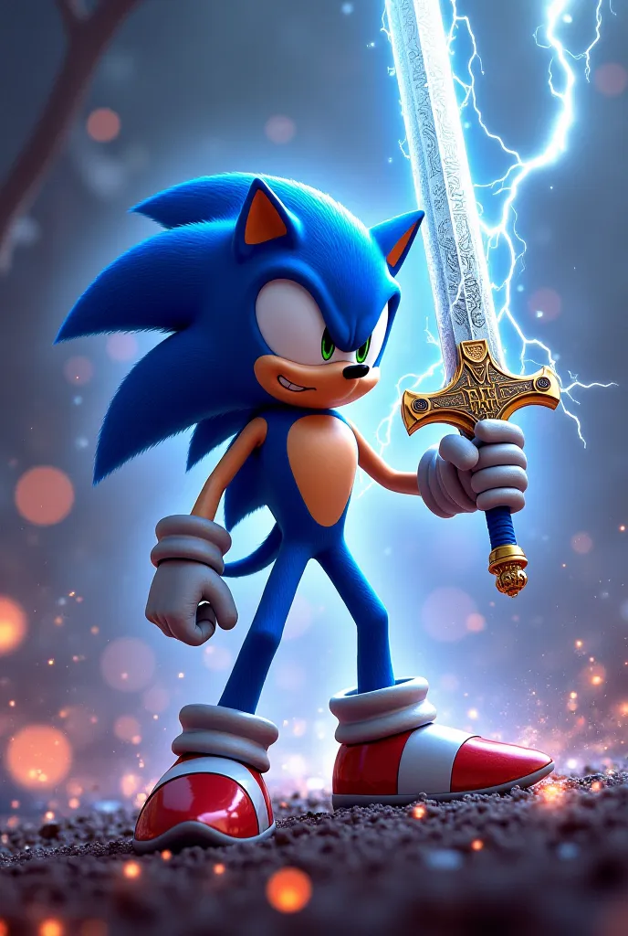 Sonic combined with a sword