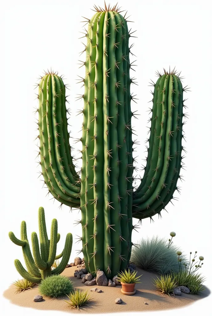 Create a cactus with a png background