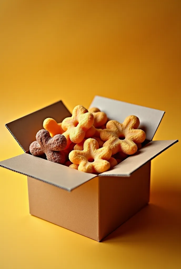 a close up of a box of food containing a variety of snacks, a picture inspired by Pál Balkay, shutterstock, bauhaus, bulky build, stock image, 6 pack, 8k)), cereal box, boixcar style, mukbang, bulky, high quality product image”, photo in style of paola kud...