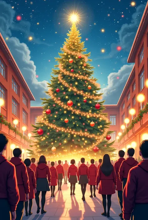 School celebrating Christmas