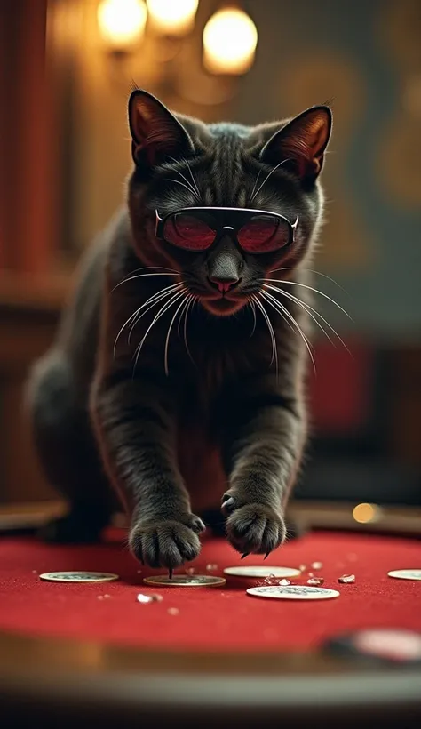 A sudden alarm blares! Two massive Rottweiler guards charge at Spy Cat. He dodges swiftly, performing an acrobatic backflip onto a poker table. Glasses shatter as he knocks one guard out with a precise kick, then stylishly throws his cigar at the second on...