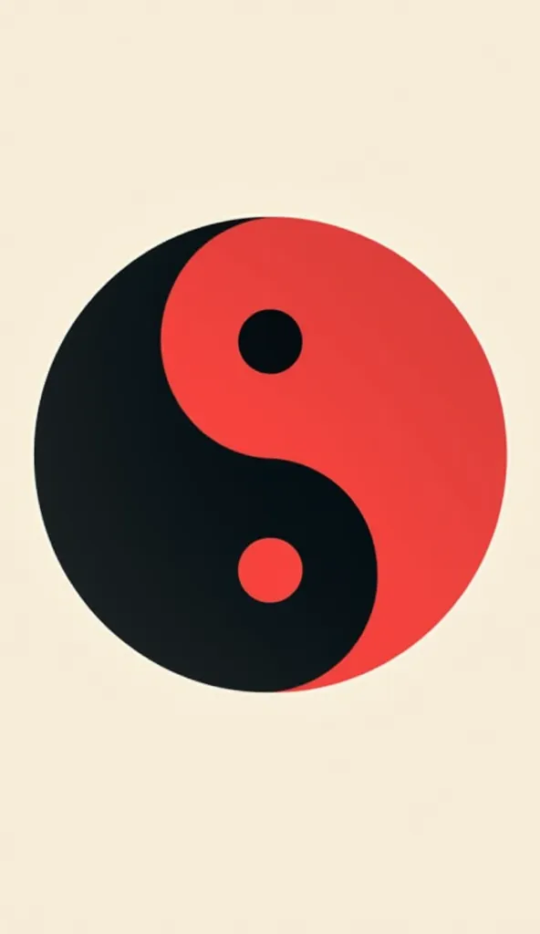 draw a red black yingyang