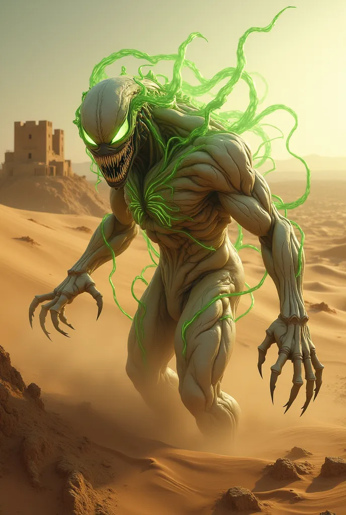 Algeria as Venom – Image Note

The image presents Venom Algeria, a mysterious yet powerful symbiote, embodying the resilience and spirit of the North African land. This version is primarily off-white, with subtle yet striking green streaks pulsing across i...