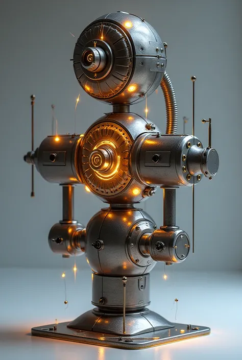 Mechanical and light sculpture assembly 