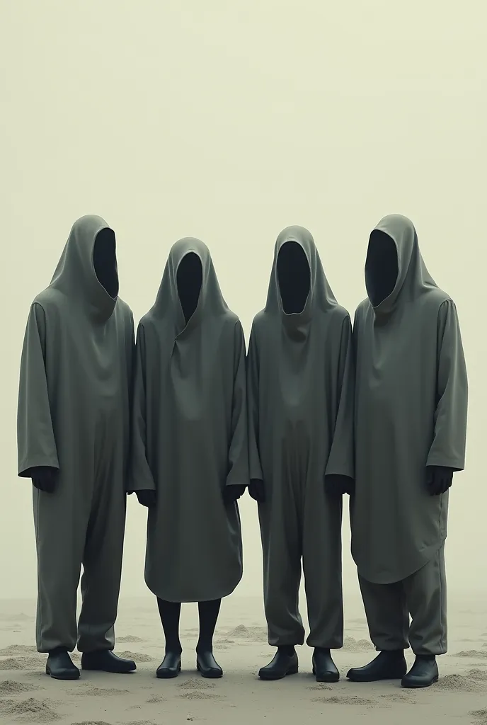 Four men with no faces