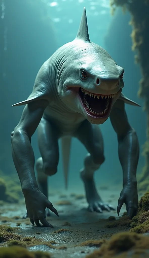 A shark with human legs 