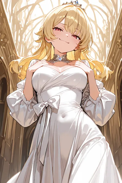 Princess,blonde hair,smug smirk,noble dress