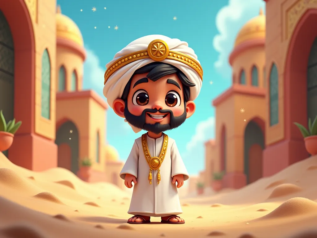 CARTOON CARTOON OF A SUPER CUTE SHEIKH 