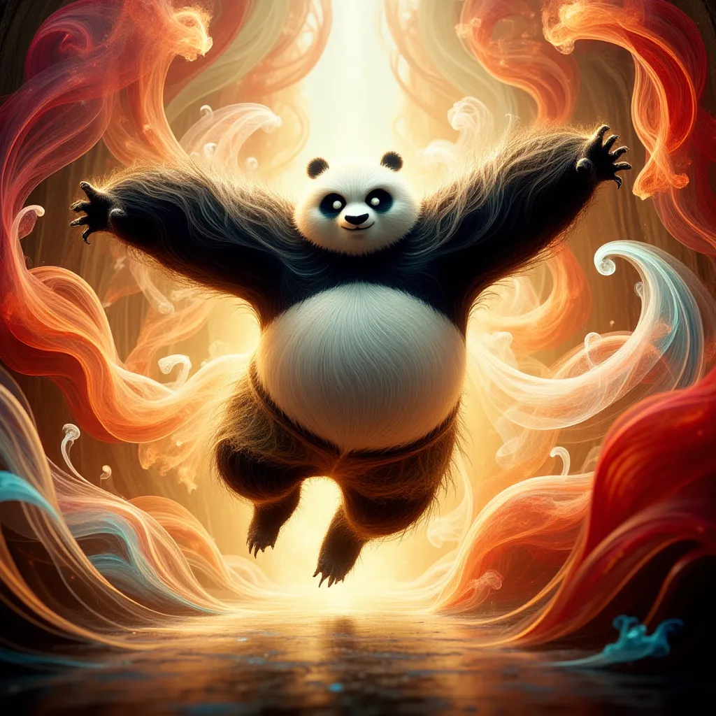 Kung-Fu Panda Jumping Fabric 