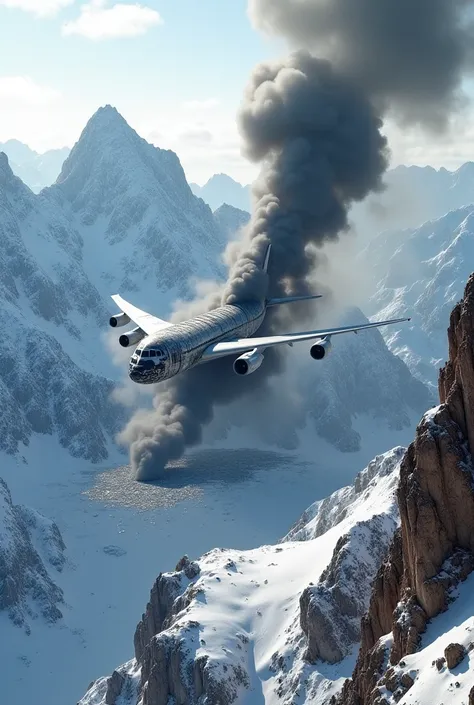 Boeing 747 Crashes Into Mountain Realistic Photos