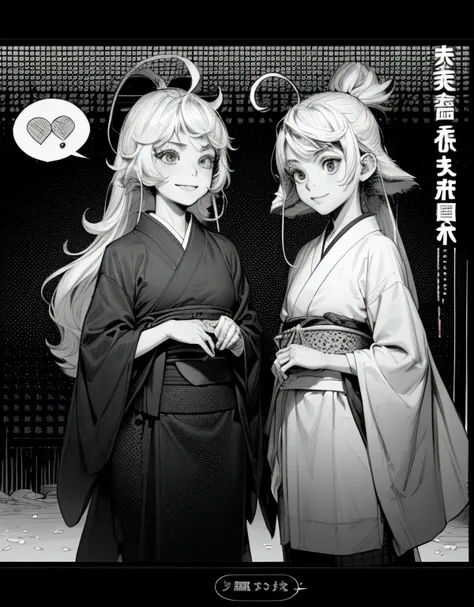 (({ fox girl} , fox ear )), (very long hair ) ,((blond hair , grey hair , two girls , 2 girls )), medium breasts ,black eyes , anatomy , (masterpiece:1.2, best quality:1.2) ,black eyes , duo , anatomy , , (( japanese shrine . spring . cherry blissom petals...