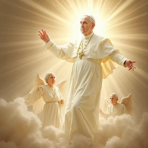 Pope Francis Entering Heaven.