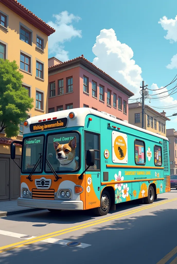 I want you to do a veterinary clinic on a bus, but I want an image to be realistic to the point that it is an inspiration for a real-life project