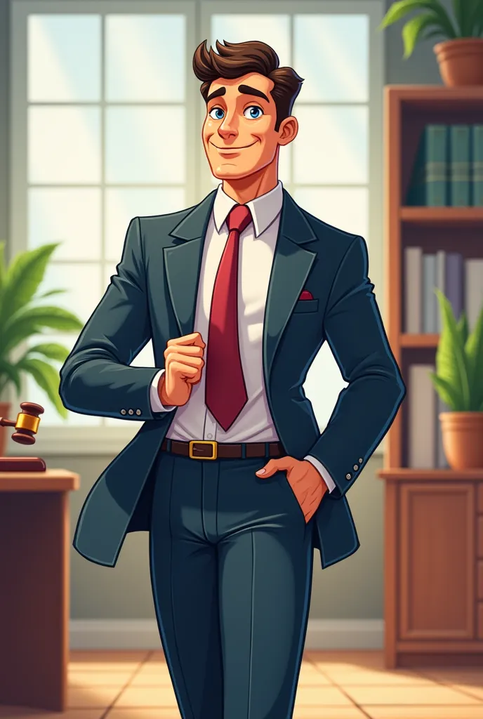 Drawing of a normal, animated lawyer 