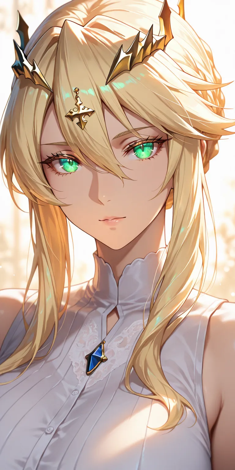 Masterpiece, very aesthetic, vibrant, high contrast, high resolution, ultra detailed, graceful, mature woman, artoria Pendragon (lancer), upper body, sleeveless shirt, looking at viewer, soft light, best quality, newest, castlevania: nocturne animes style